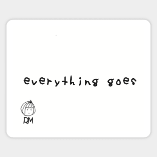 Everything Goes - RM BTS Lyrics Black Version Magnet